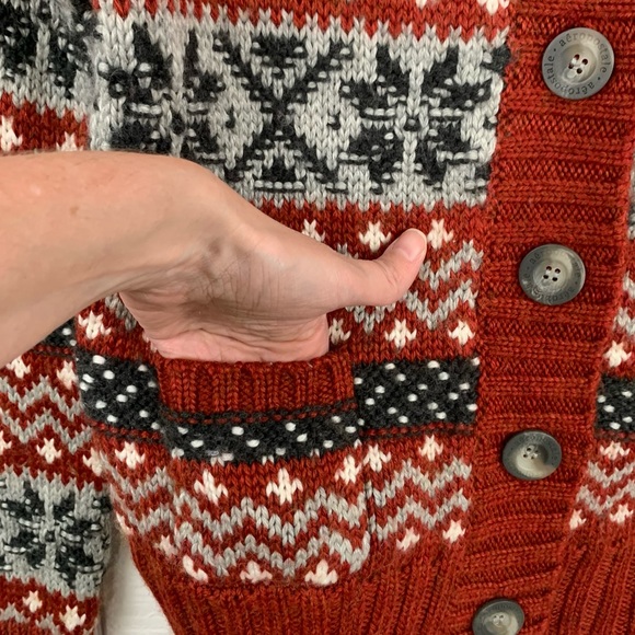 Aéropostale Wool Blend Heavyweight Button Winter Cardigan Sweater L - Picture 3 of 6